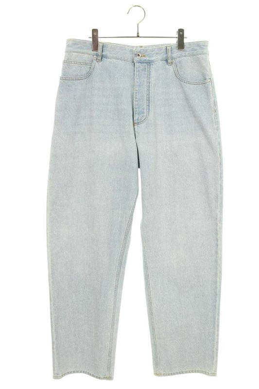 Bottega Veneta 813512 V4zr0 Extra Bleached Wide Leg Denim Pants Men's 48