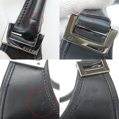 Gucci Handbag 01719 Jackie GG Canvas Black Silver Hardware Shoulder Usual Women