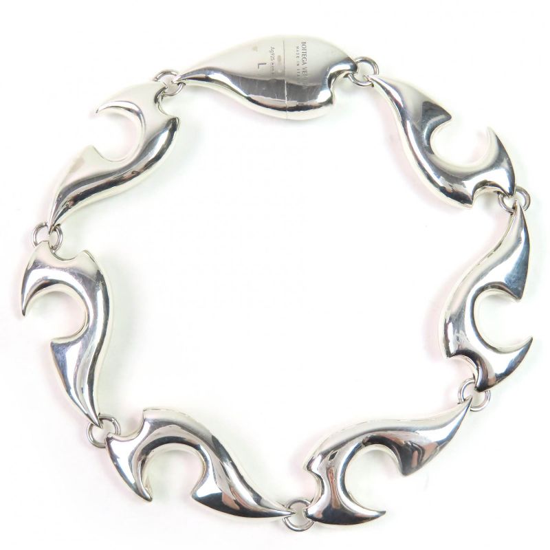 Bottega Veneta 688702 Design Bracelet Ag925 Silver L With Box