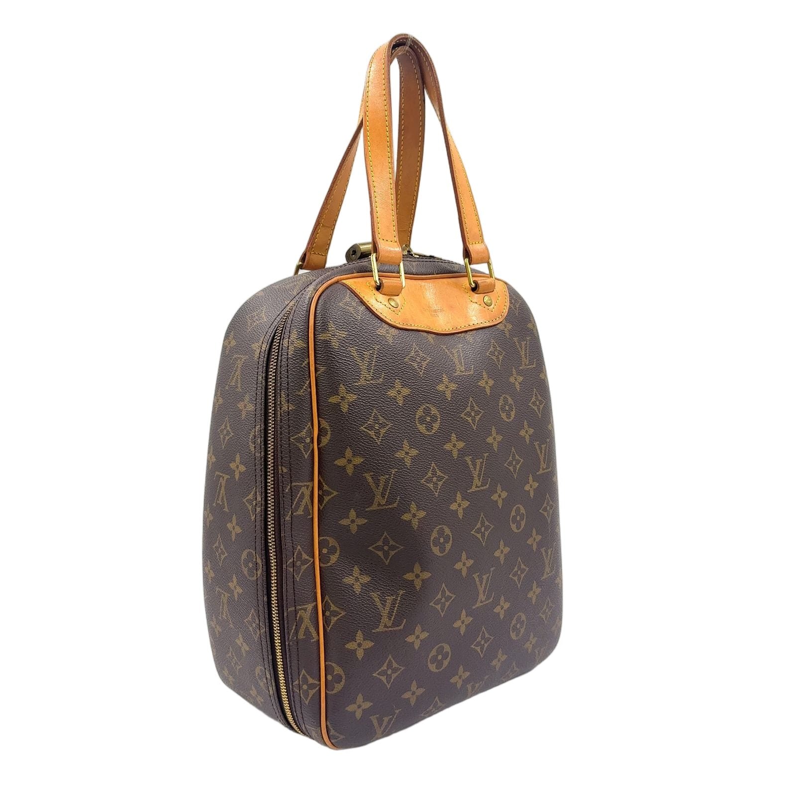 Louis Vuitton Excursion Monogram Leather Brown Handbag Gold — view 2
