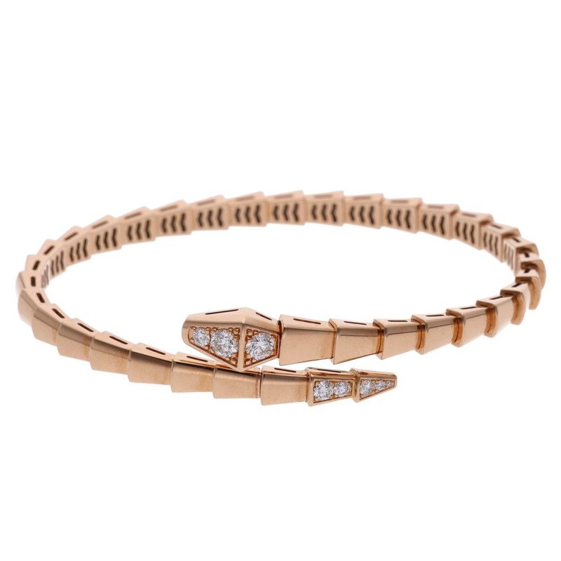 Bulgari Serpenti 18K Pink Gold Diamond Bracelet Men's M