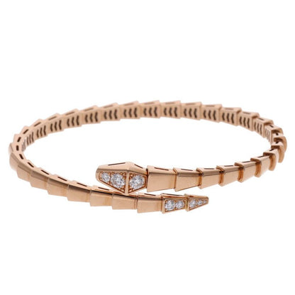Bulgari Serpenti 18K Pink Gold Diamond Bracelet Men's M