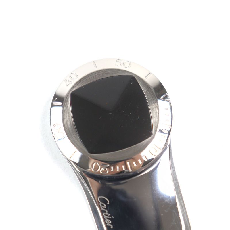 Cartier Pasha Sea Timer Stainless Steel Onyx Logo Engraved