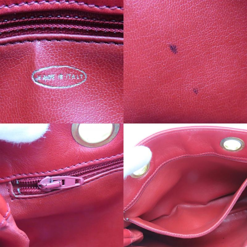 Chanel Shoulder Bag Bicolore Chain Lambskin Red Gold Hardware Mini Bag Drawstrin