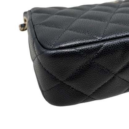 Chanel Shoulder Bag Classic Chain Clutch Mini Ap4704 Matelasse Caviar Skin Coco