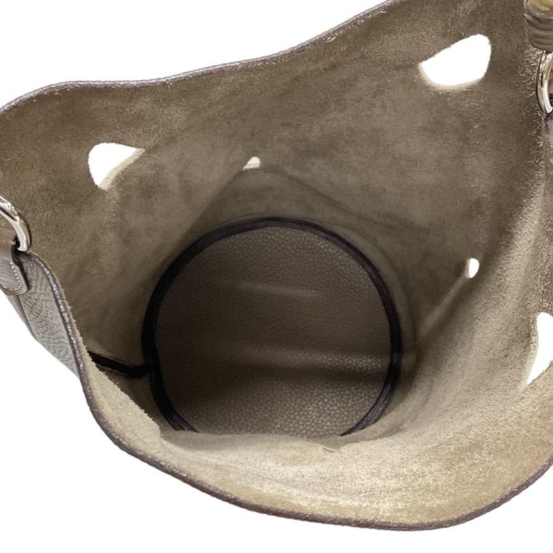 Hermes Handbag Mangeoir Etoupe Silver Hardware