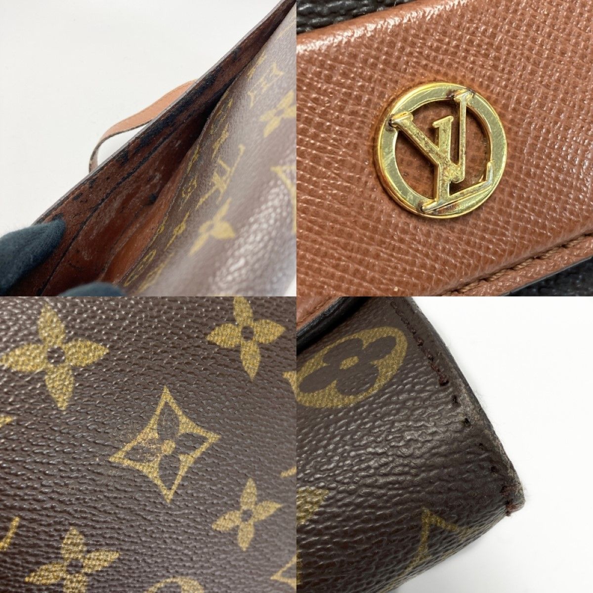 Louis Vuitton Monogram Bordeaux M51797 2way Shoulder Bag Clutch Bag
