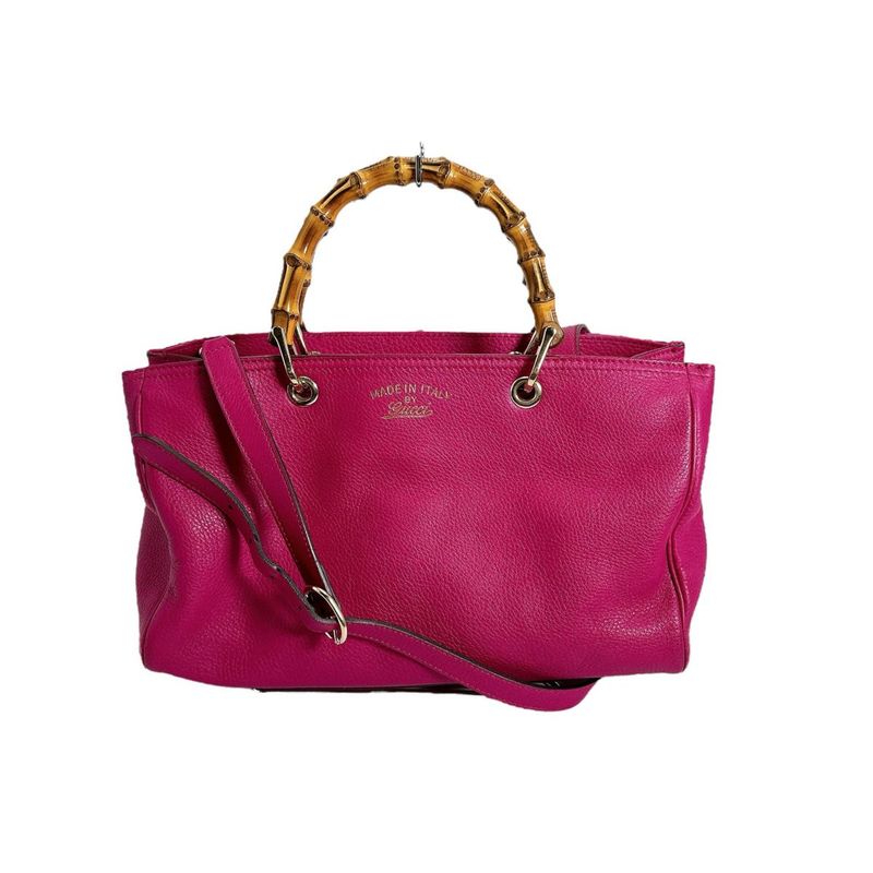 Gucci 323660 2WAY Bag Tote Bamboo Handbag Gucci Pink