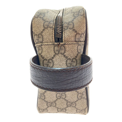 Gucci Second Bag GG Supreme Leather PVC Coating Beige Brown 131224