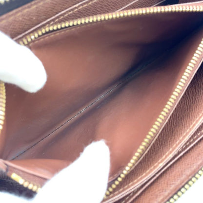 Louis Vuitton Zippy Wallet Monogram PVC Brown Round Zipper Long Wallet Gold