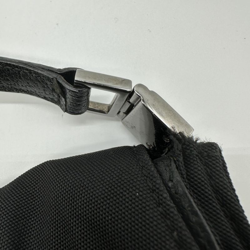 Gucci 001 3355 Jackie Shoulder Bag One Shoulder Black Nylon Canvas Women Vintage