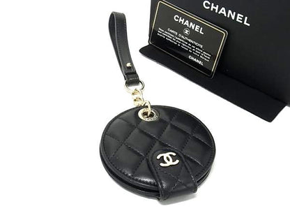 Chanel Coco Mark Matelasse Lambskin Name Tag Bag Charm Women's