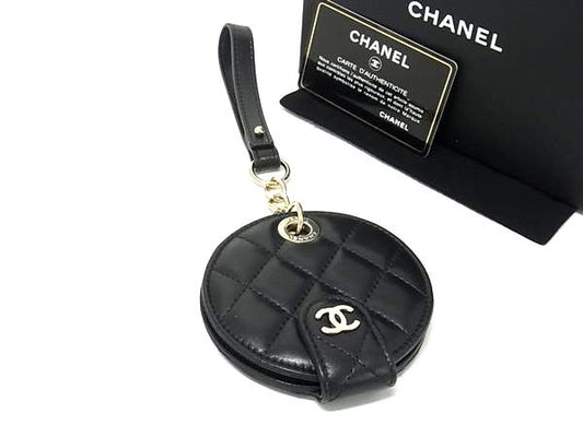 Chanel Coco Mark Matelasse Lambskin Name Tag Bag Charm Women's