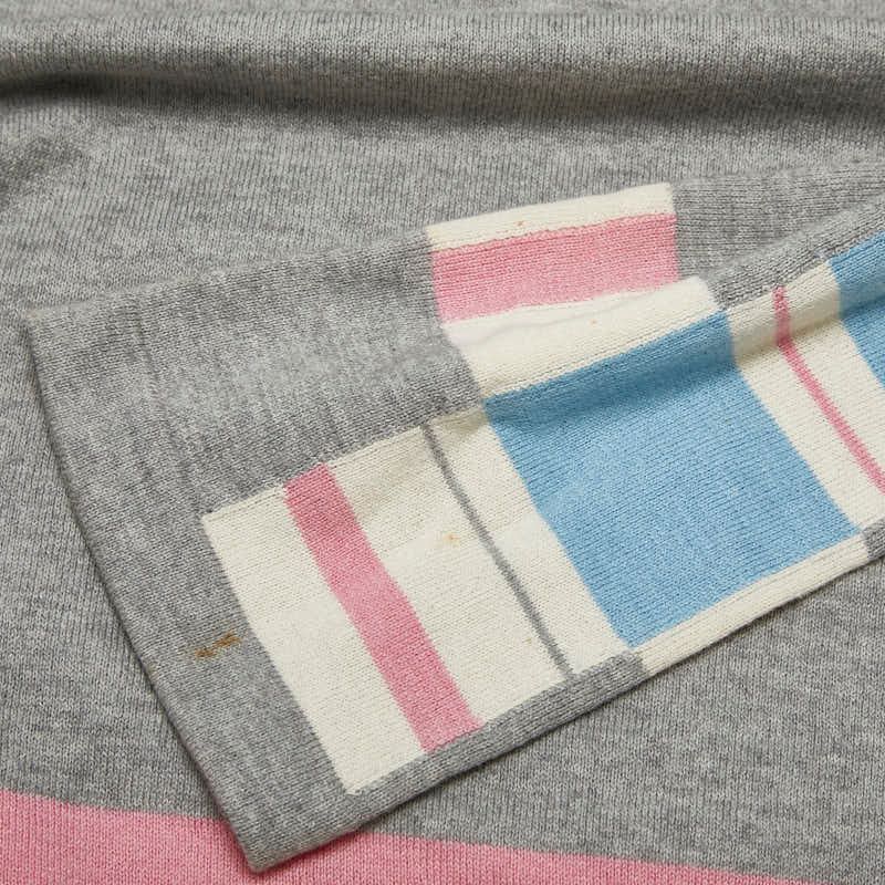 Chanel Dress Long Sleeves Size: 38 P32721k00743 Gray Multicolor Cotton Cashmere