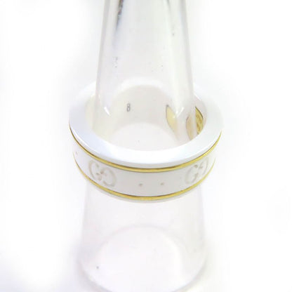 Gucci Ceramic 18K Iconic Ring Ggring Ring White Gold Size Equivalent To Approx