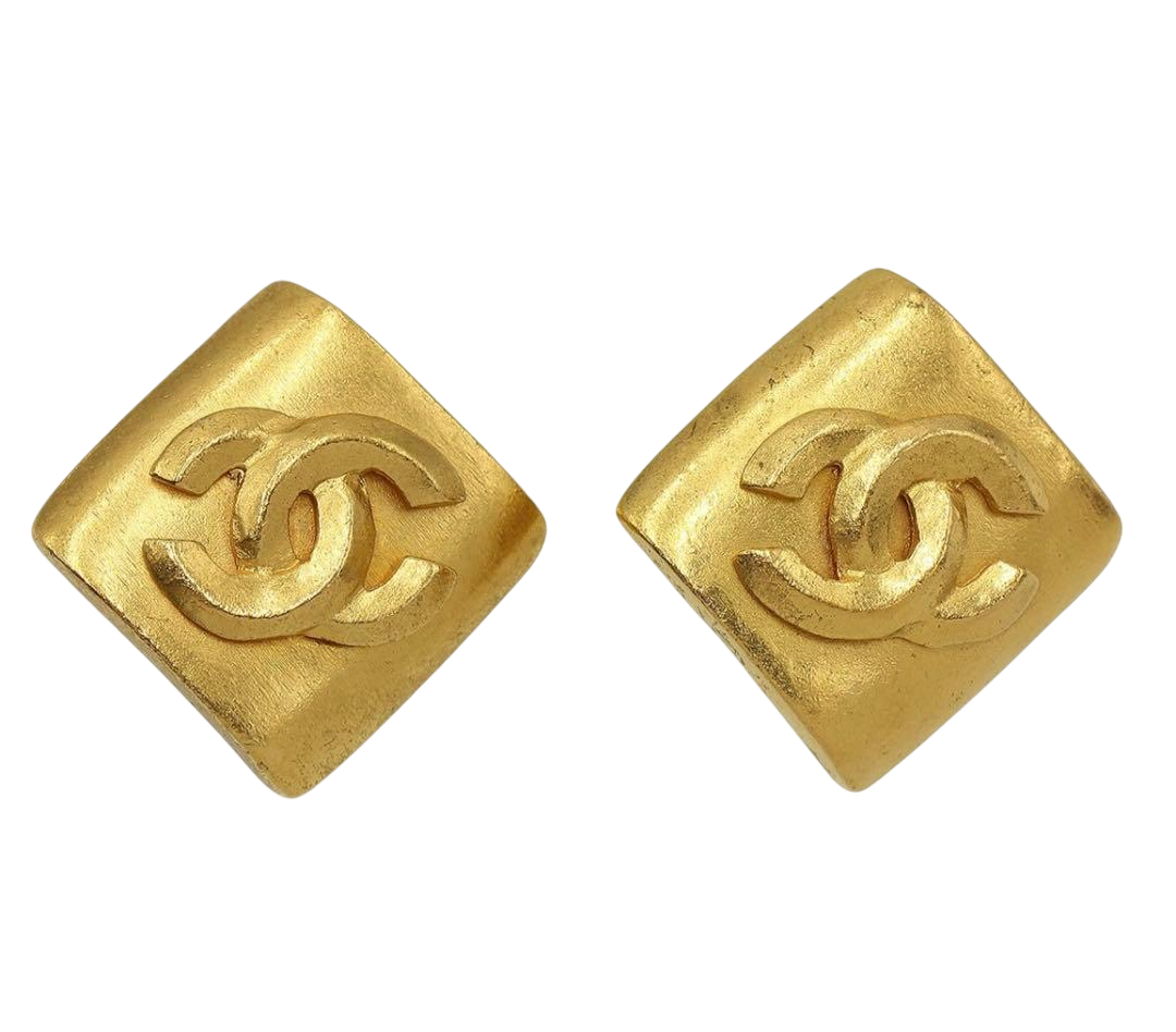 Chanel Coco Mark Rhombic Earrings