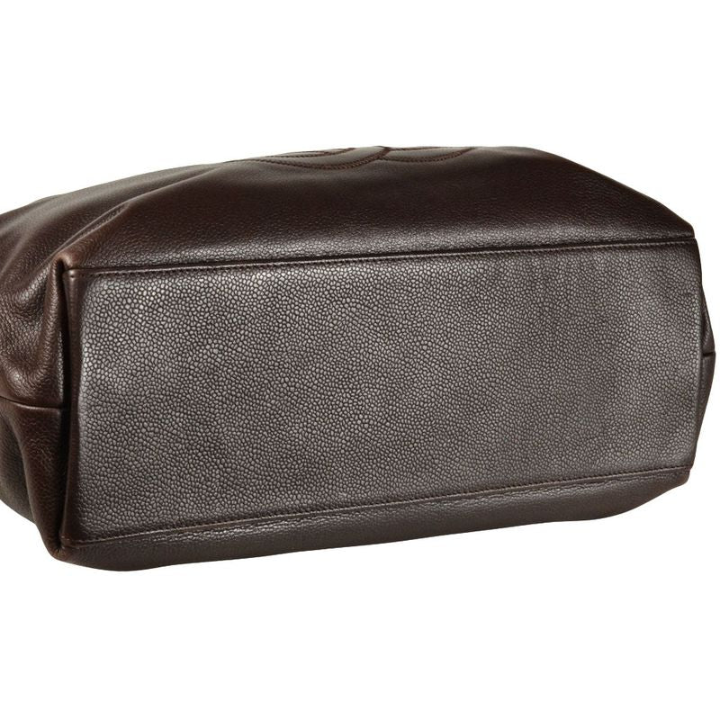 Chanel Coco Mark Decacoco Handbag Caviar Skin Brown Gold Hardware