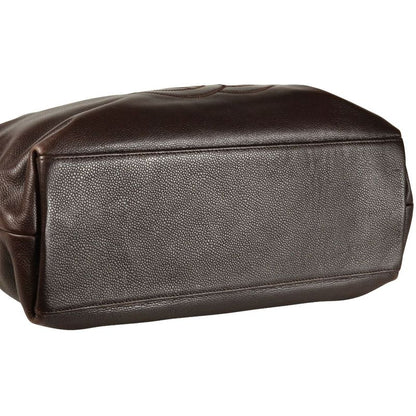 Chanel Coco Mark Decacoco Handbag Caviar Skin Brown Gold Hardware