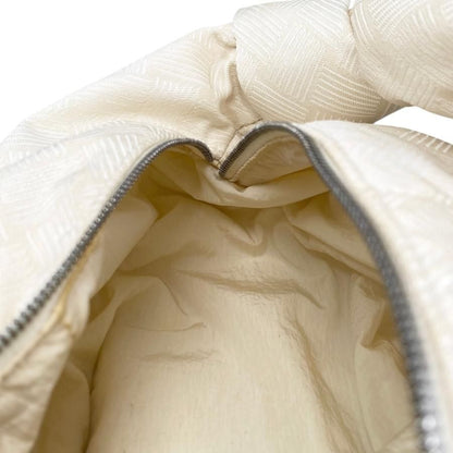 Bottega Veneta Handbag Double Knot 629635 Ivory White Silver Hardware Bottega