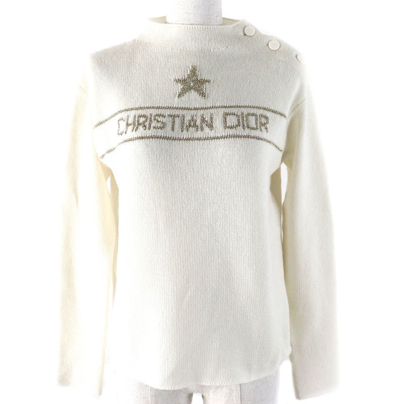 Christian DIOR 24AW 414s94am064 97% Cashmere Star Signature Logo Bottle Neck