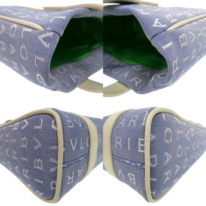 Bulgari Logomania Mini Tote Bag Canvas Blue 0007 Bvlgari