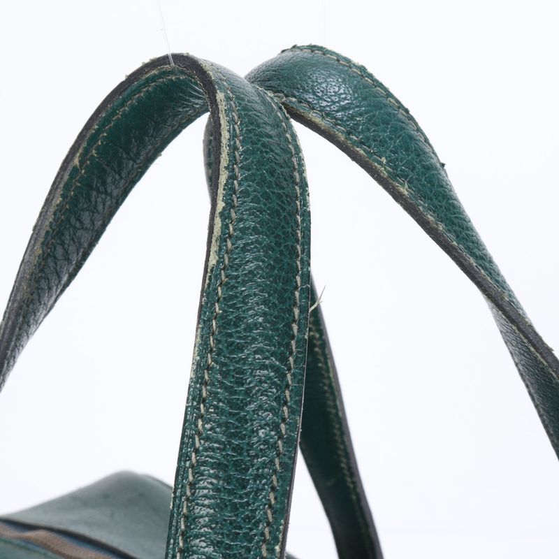 Hermes 00W Marked Gallop 50 Leather Boston Bag Green Business Travel A4 Tote