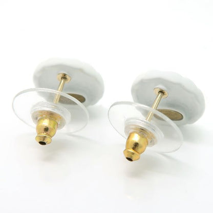 Chanel Earrings A19C Coco Mark Matelasse White Mini Chanel