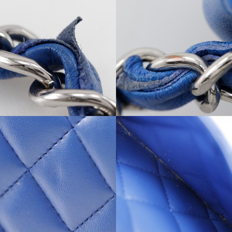 Chanel Chain Shoulder Matelasse A35200 Lambskin Blue Ladies Shoulder Bag