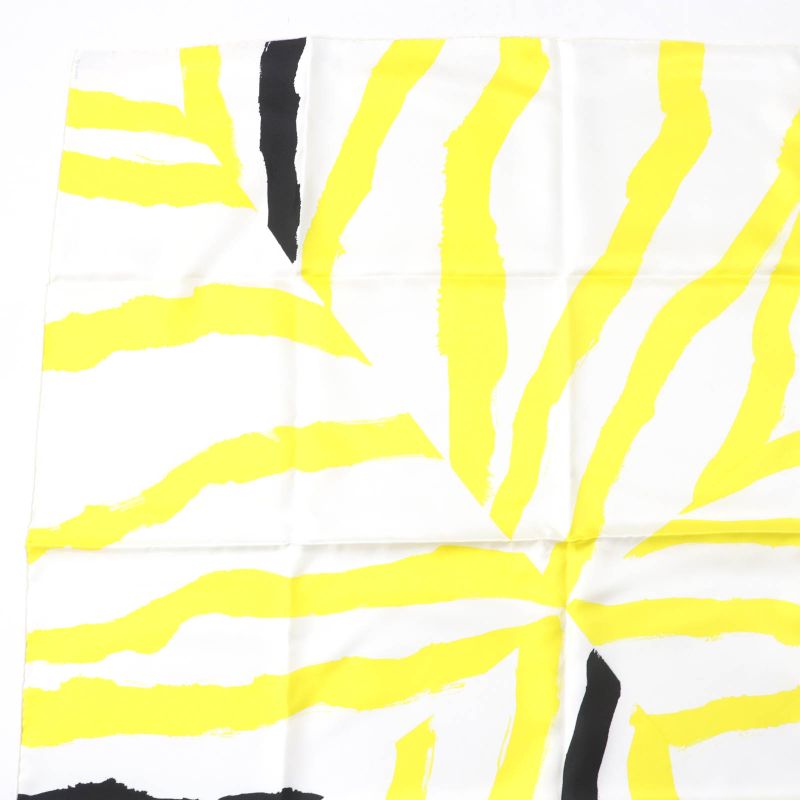 Hermes Carre Geant Carre 90 Rosace DE Janos BER 100% Silk Scarf Yellow With Box