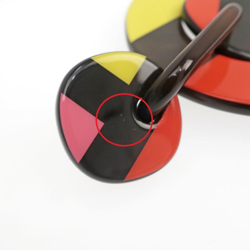 Hermes Amulet Lacquer-gm Earrings Buffalo-horn Multicolor-svhardware