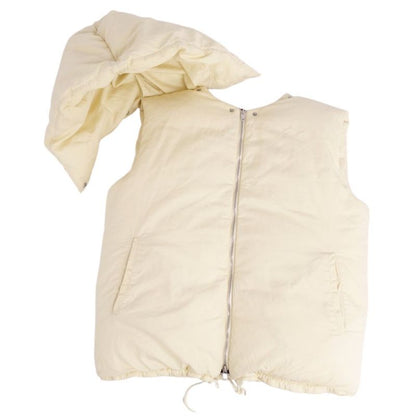 Celine Vest 2-way Hooded Down Vest Cotton Silk Outerwear Women's Made In France