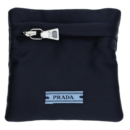 Prada Triangle Clear Stone Key Ring Chain Necklace Men's
