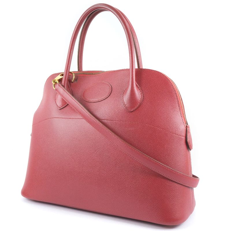 Hermes Bolide 31 Courchevel Red 0Y Ladies Handbag