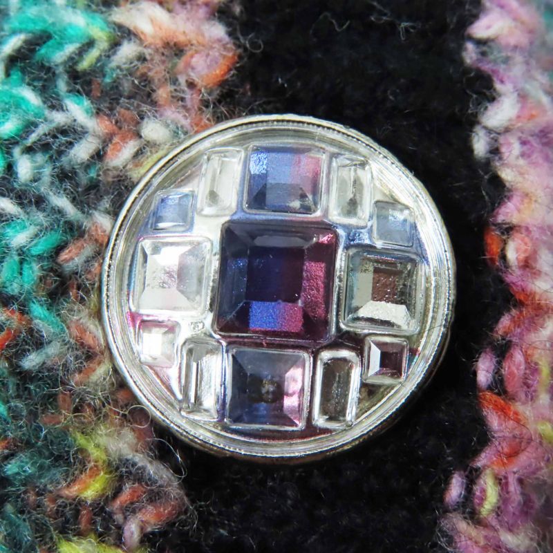 CHANEL P72935 Cashmere Silk Blend Gripore Button MIX Knit Tunic/dress Multi 36