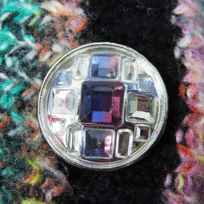 CHANEL P72935 Cashmere Silk Blend Gripore Button MIX Knit Tunic/dress Multi 36