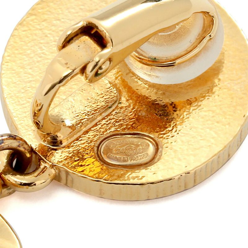 Chanel Earrings Drop Earrings Gold