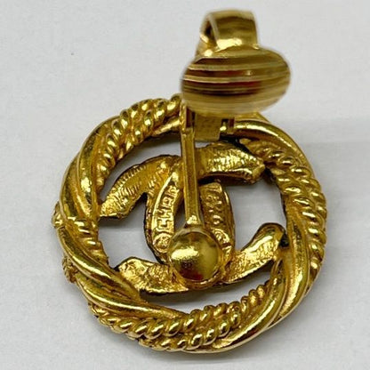 Chanel Earring Cocomark Vintage Round Plated Cocomark Old Product