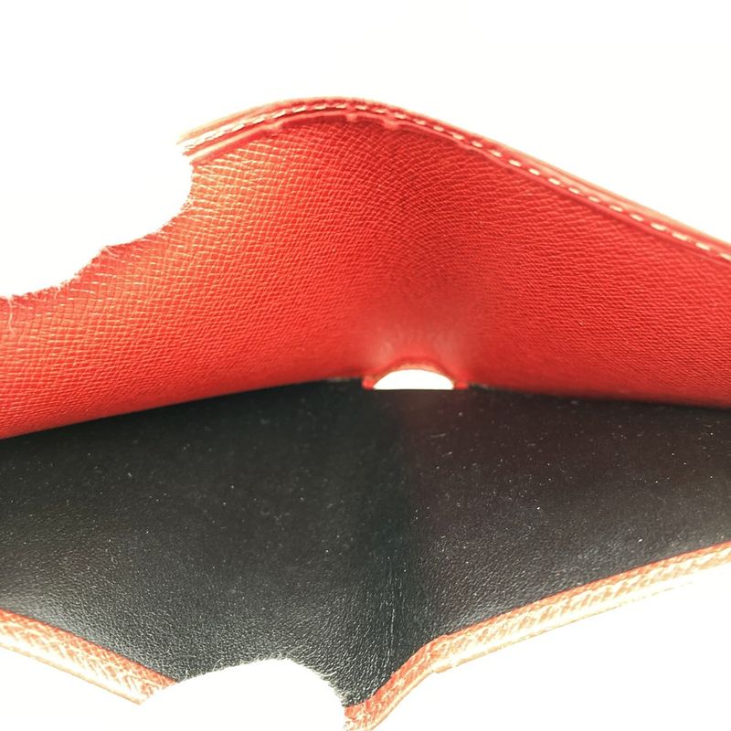 Louis Vuitton M63317 Portobier 6 Carte Cles Di Bifold Wallet Epi Red PVC Ladies