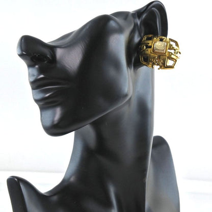 Chanel Coco Mark Vintage Gold Plated Gold 23 Ladies 23g Earrings