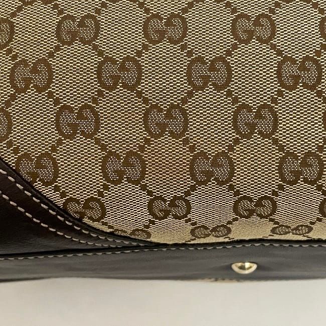 Gucci Tote Bag Beige Brown Interlocking 169945