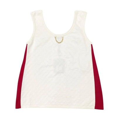 Louis Vuitton Tank Top Monogram Chain Rw221b Oj6 Fmkw73 XL Size White Red Louis