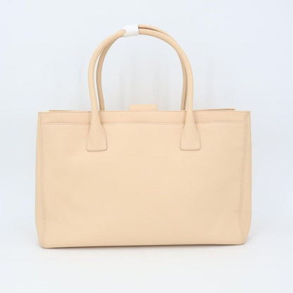 Chanel Executive Tote 2WAY Beige Gold Hardware Women's Caviar Skin Tote Bag