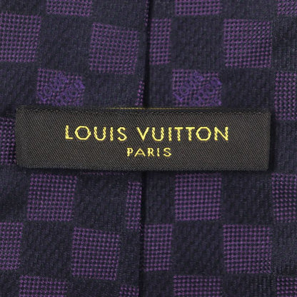 Louis Vuitton Silk Damier Monogram Set Of Two Ties Neckties Gray Made In Italy