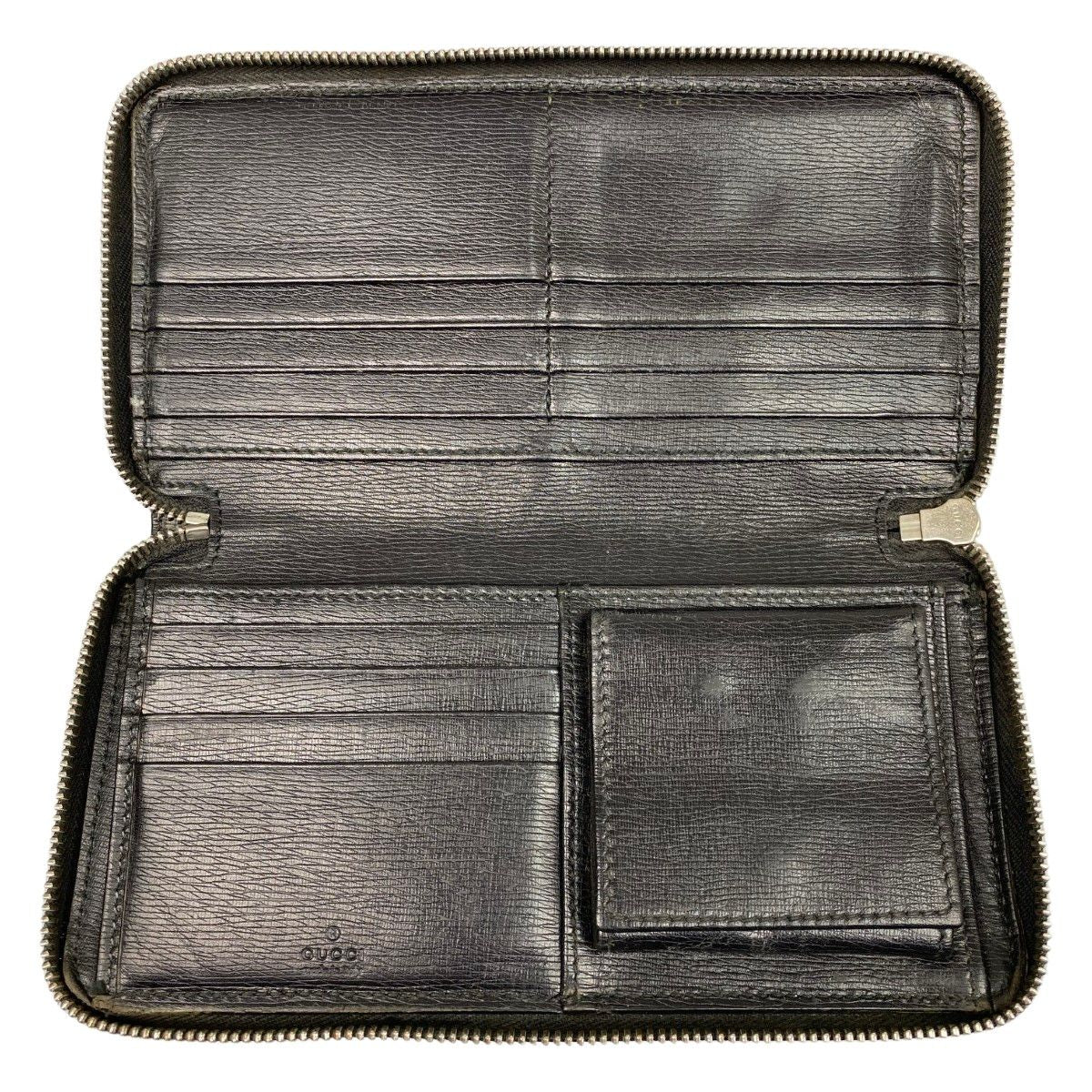 Gucci Round Zipper Long Wallet Interlocking G Shape Softening Yes