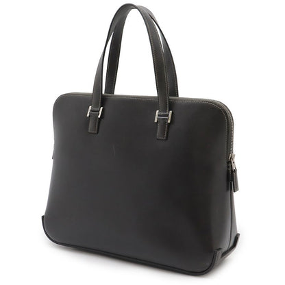 Hermes Escapada Tote Handbag Box Calf Leather Dark Grey Silver Hardware