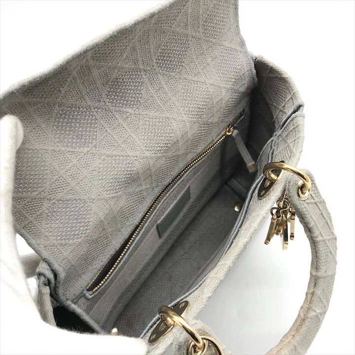 Dior Lady Delight Cannage 2-Way Bag Gray