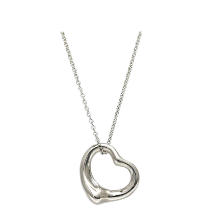 Tiffany & Co Open Heart Necklace Ec22784 Silver