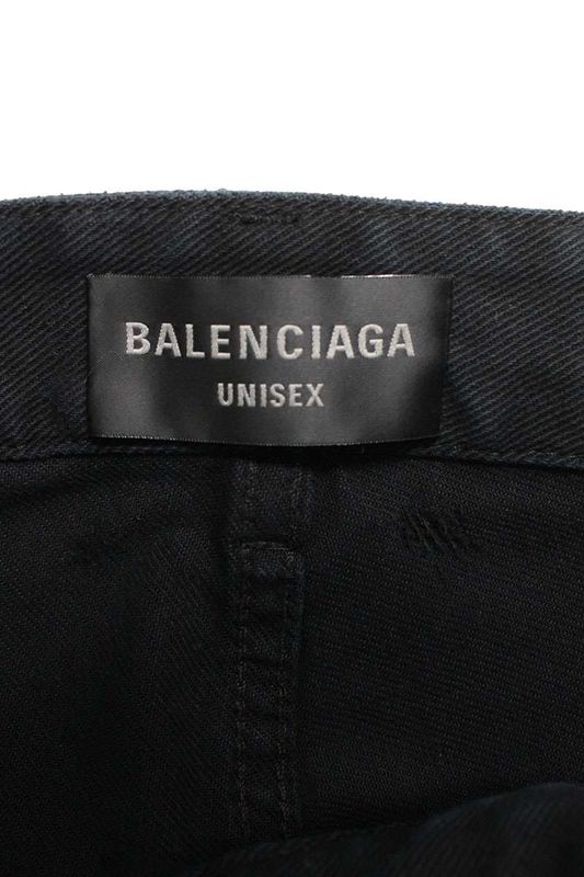 Balenciaga 745248 Tnw11 Super Destroyed Baggy Denim Pants Men's XS