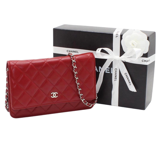 Chanel Matelasse Lambskin Chain Wallet