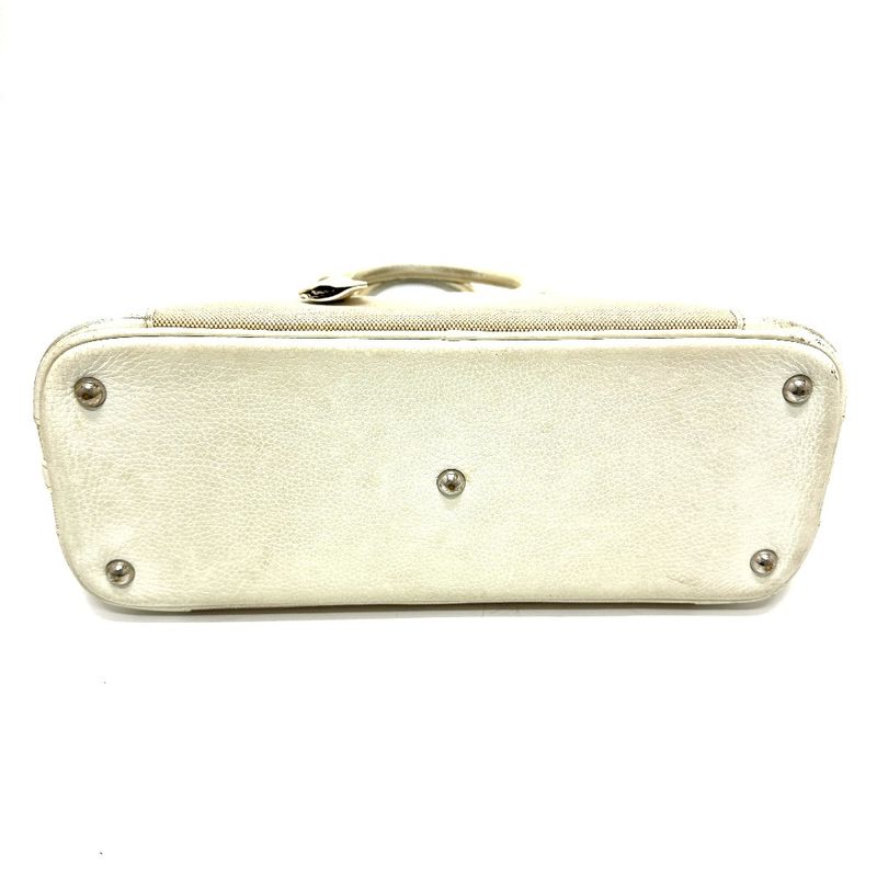 Hermes Handbag Bollide 35 Toile Ash White